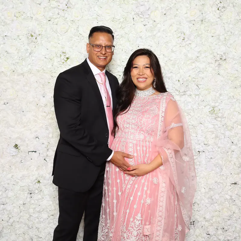 Baby shower celebration photo booth